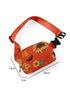 Festive Pumpkin Sunflower Graphic Print Canvas Crossbody Bag