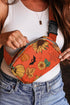 Festive Pumpkin Sunflower Graphic Print Canvas Crossbody Bag