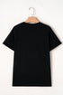 Festive Rhinestone Tree Graphic Short Sleeve Tee