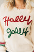 Festive Script Graphic Crew Neck Pullover Sweater