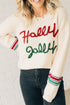 Festive Script Graphic Crew Neck Pullover Sweater