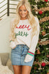 Festive Script Graphic Crew Neck Pullover Sweater