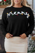 Festive Script Light Bulb Accent Crew Neck Sweater