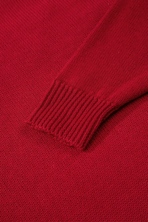 Festive Script Light Bulb Accent Crew Neck Sweater