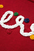 Festive Script Light Bulb Accent Crew Neck Sweater