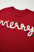 Festive Script Light Bulb Accent Crew Neck Sweater