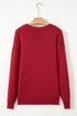 Festive Script Light Bulb Accent Crew Neck Sweater