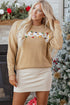 Festive Script Light Bulb Accent Crew Neck Sweater