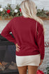 Festive Script Light Bulb Accent Crew Neck Sweater