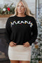 Festive Script Light Bulb Accent Crew Neck Sweater