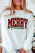 Festive Sequin Graphic Crew Neck Holiday Sweatshirt