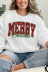 Festive Sequin Graphic Crew Neck Holiday Sweatshirt