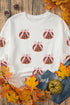 Festive Sequin Pumpkin Bow Embellished All Over Print Sweatshirt