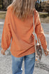 Festive Sequin Pumpkin Patch Corduroy Crew Neck Pullover