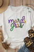 Festive Sequin Script Graphic Relaxed Fit Tee