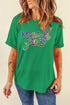Festive Sequin Script Graphic Relaxed Fit Tee