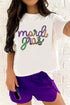 Festive Sequin Script Graphic Relaxed Fit Tee