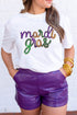 Festive Sequin Script Graphic Relaxed Fit Tee