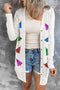 Festive Sequin Tree Button Down Cardigan