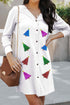Festive Sequin Tree Button Down Cardigan