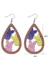 Festive Sequin Waterdrop Bunny Motif Hook Earrings
