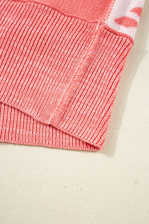 Festive Snowflake And Candy Cane Checkerboard Sweater Dress