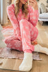 Festive Snowflake Pattern Long Sleeve Pajama Set