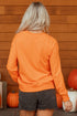 Festive Spooky Script Graphic Crew Neck Sweatshirt