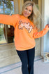 Festive Spooky Script Graphic Crew Neck Sweatshirt