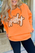 Festive Spooky Script Graphic Crew Neck Sweatshirt