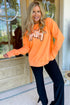 Festive Spooky Script Graphic Crew Neck Sweatshirt