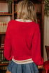 Festive Text Graphic Crew Neck Pullover Sweater