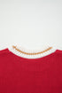 Festive Text Graphic Crew Neck Pullover Sweater