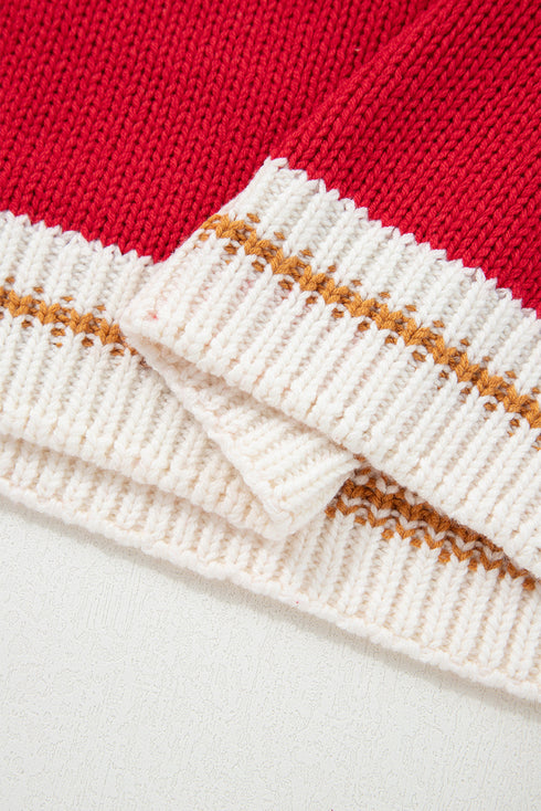 Festive Text Graphic Crew Neck Pullover Sweater