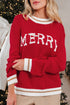 Festive Text Graphic Crew Neck Pullover Sweater
