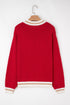 Festive Text Graphic Crew Neck Pullover Sweater