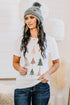 Festive Tree Graphic Short Sleeve Crew Neck Tee