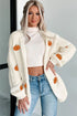 Festive Tree Motif Open Front Knit Cardigan