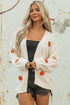 Festive Tree Motif Open Front Knit Cardigan
