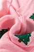 Festive Tree Motif Open Front Knit Cardigan