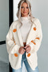 Festive Tree Motif Open Front Knit Cardigan