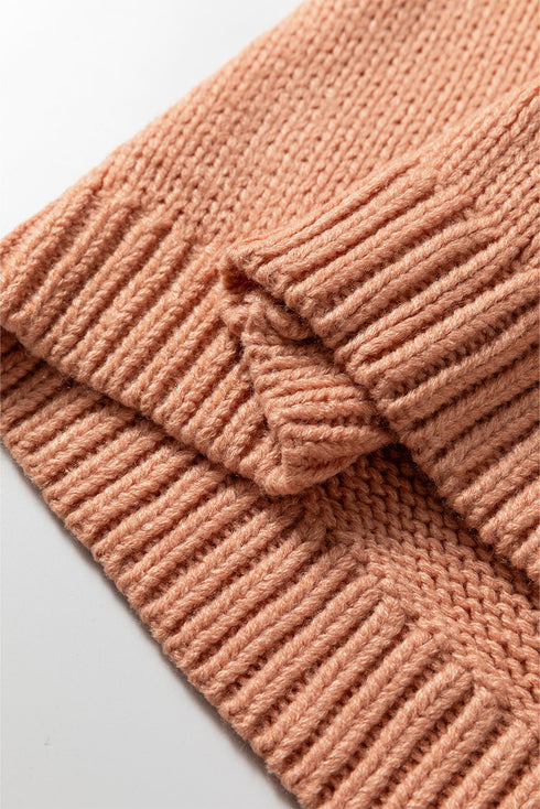 Festive Tree Motif Open Front Knit Cardigan