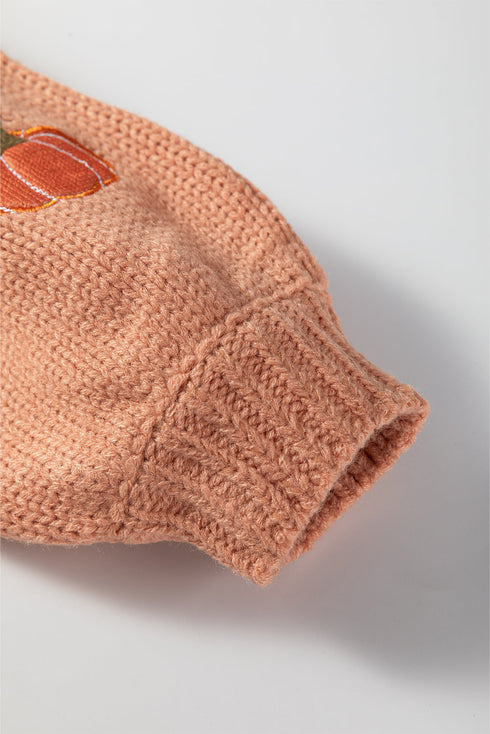 Festive Tree Motif Open Front Knit Cardigan