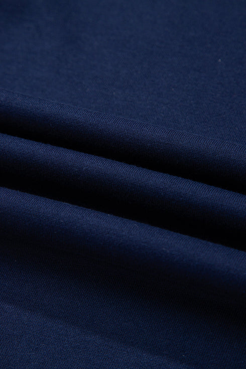 Varsity Stripe Contrast Trim Pullover Skort Two Piece Dress