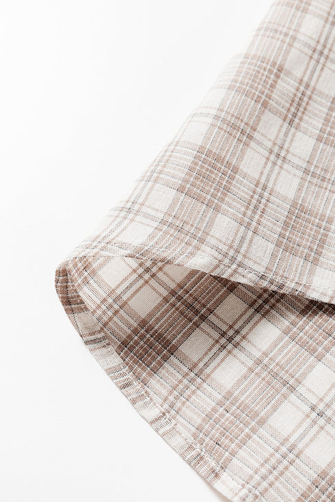 Southern Belle Checkered Plaid Loose Fit Hooded Shacket