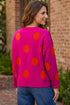 Viscose Polyester Playful Polka Dot Pattern Sweater