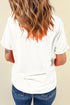 Firework Bow Embroidered Stretch Graphic Tee