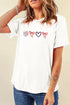 Firework Bow Embroidered Stretch Graphic Tee