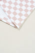 Fitted Checkered Print Ribbed Knit Short Sleeve Shirt