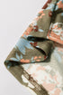 Fitted Floral Print Sheer Mesh Long Sleeve Top